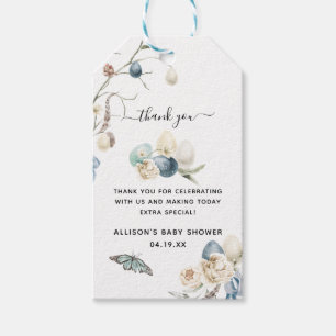 Blue Spring Easter Baby Shower Thank You Gift Tags
