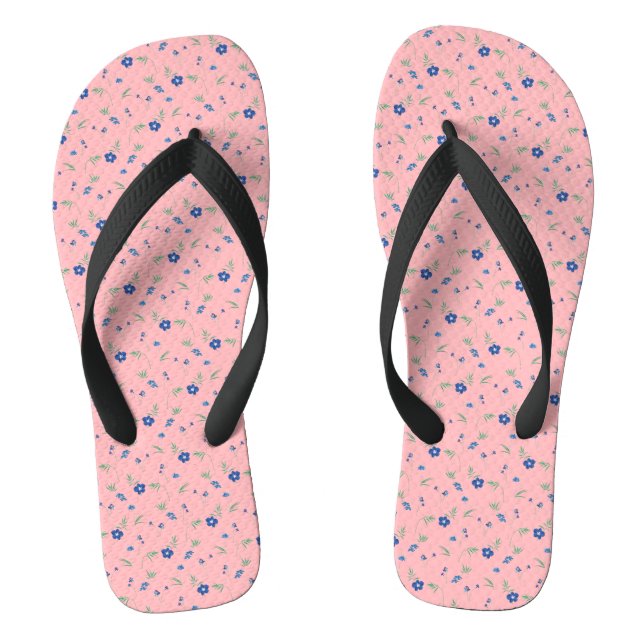 Blue Spring Floral Pattern | Floral beauty Jandals (Footbed)
