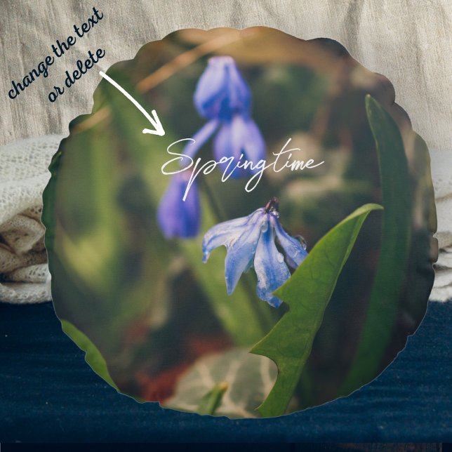 Blue Spring Flower Round Cushion (Creator Uploaded)