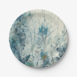 Blue Spring Paper Plate