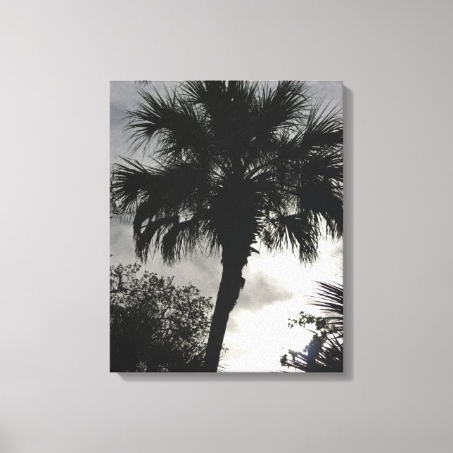 Blue Spring Silhouette Wrapped Canvas (Front)