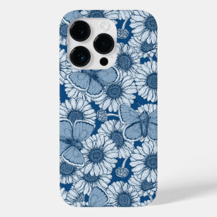 Blue spring, wild flowers, daisies Case-Mate iPhone 14 pro case