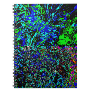 Blue sprinkle abstract Spiral Photo Notebook,Joy Notebook