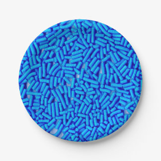 Blue Sprinkles Blue Jimmies Paper Plate
