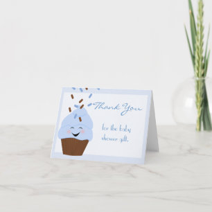 Blue Sprinkles Thank You Card