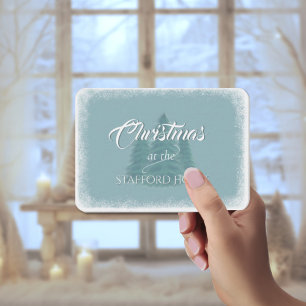 Blue Spruce Christmas Invitation Enclosure Card