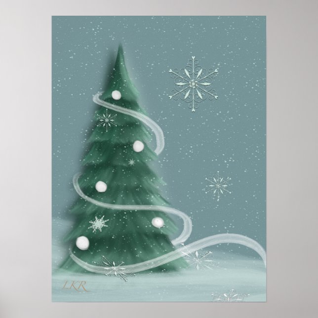 Blue Spruce Christmas Tree Poster (Front)