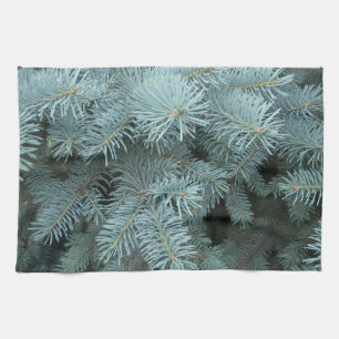 Blue spruce grey evergreen tree rustic nature  tea towel