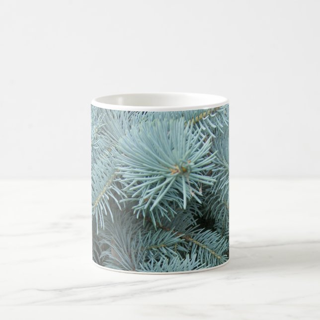 Blue spruce grey green tree coffee mug (Center)