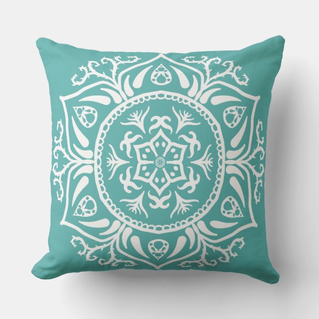 Blue Spruce Mandala Cushion (Front)