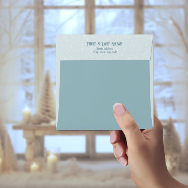 Blue Spruce Square Christmas Envelope (Creator Uploaded)