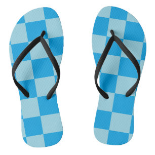 Blue square blocks geometric jandals
