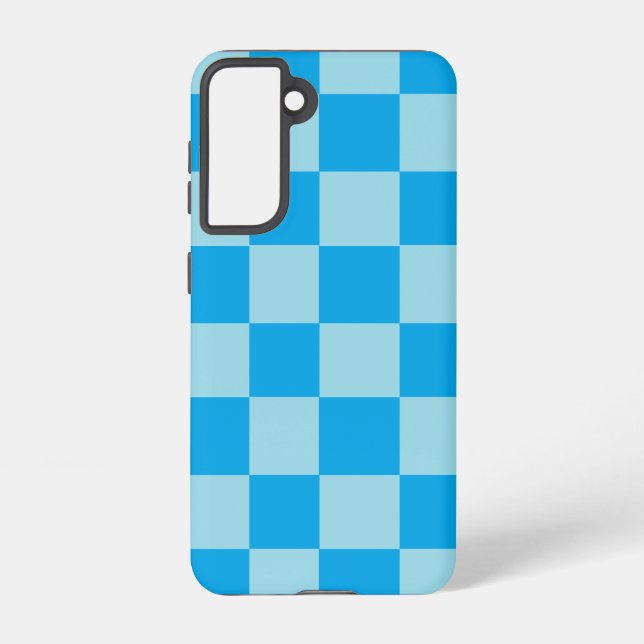 Blue square blocks geometric samsung galaxy s21 case (Back)