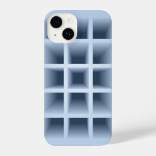 Blue square holes pattern iPhone 14 case