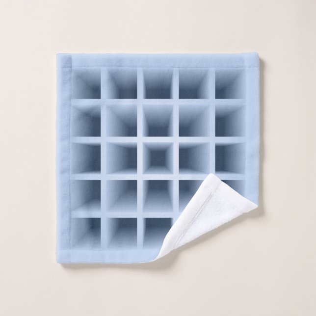 Blue square holes pattern wash cloth (Wash Cloth)