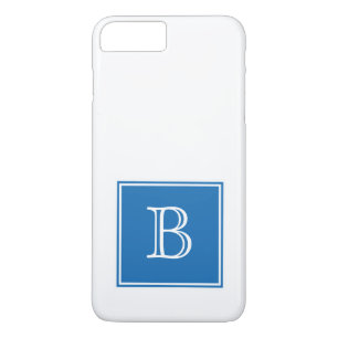 Blue Square Monogram Case-Mate iPhone Case