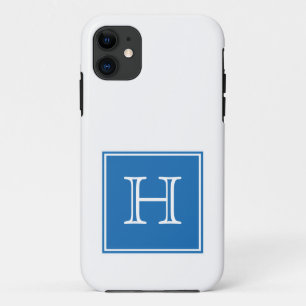 Blue Square Monogram Case-Mate iPhone Case