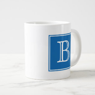 Blue Square Monogram Speciality Mug