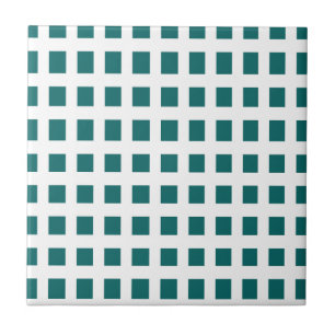 Blue Squares Chequered  Tile