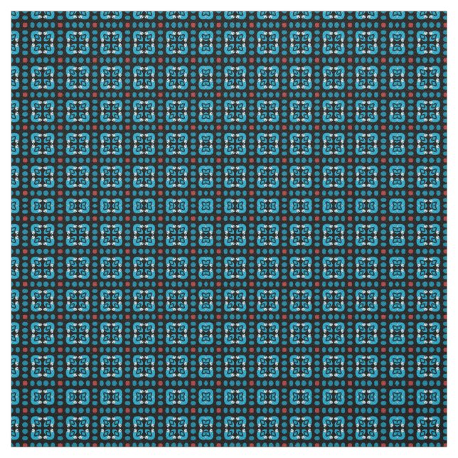 Blue Squares Fabric (Swatch)
