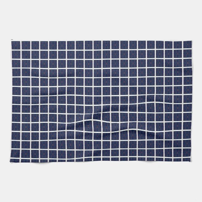 Blue Squares Kitchen Towel (Horizontal)
