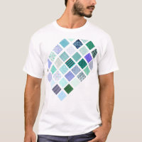 Blue squares mosaic pattern