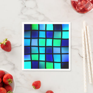 Blue Squares Napkin
