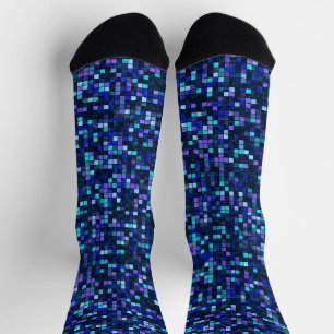 Blue Squares Socks