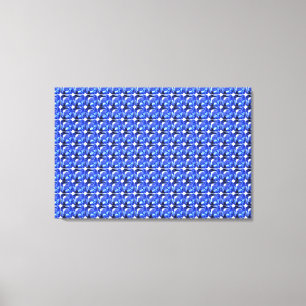 Blue Squarish Pattern Canvas Print
