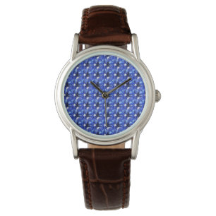 Blue Squarish Pattern Watch