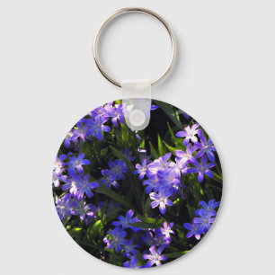 Blue Squill Spring Flowers Key Ring