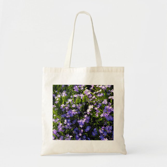 Blue Squill Spring Flowers Tote Bag (Front)