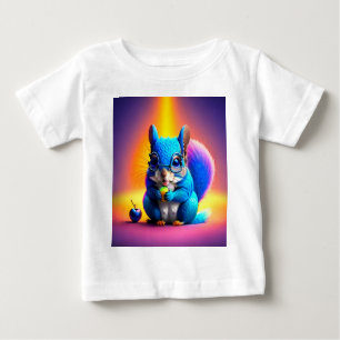 Blue Squirrel Eating A Fruit Baby T-Shirt