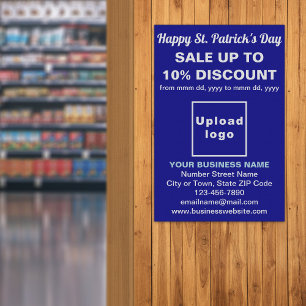 Blue St. Patrick's Day Business Sale Poster