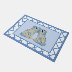 Blue Staffordshire Dogs Ginger Jars Doormat