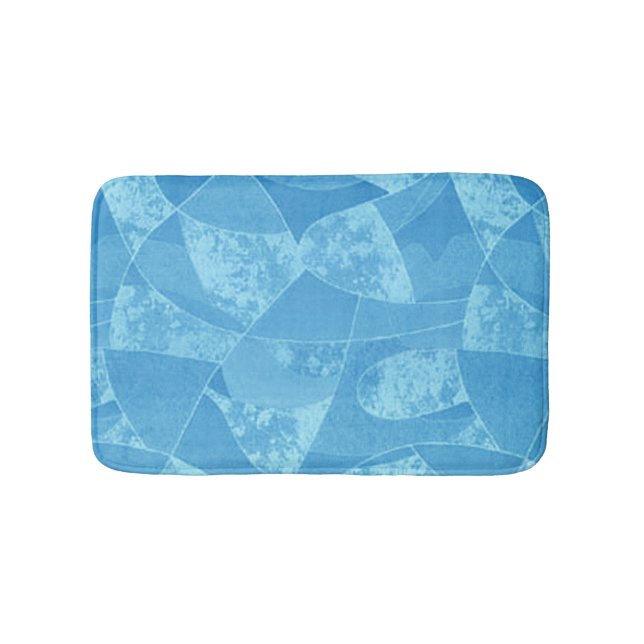 Blue Stain Glass Bath Mat (Front)