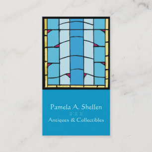 Blue Stained Glass Business Card