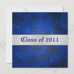 Blue Stained Glass Class of Graduation Invitation