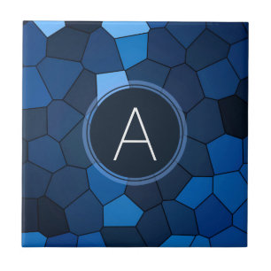 Blue Stained Glass Mosaic Tile