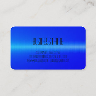 Blue Stainless Steel Metal Business Card