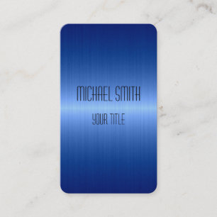 Blue Stainless Steel Metal Business Card