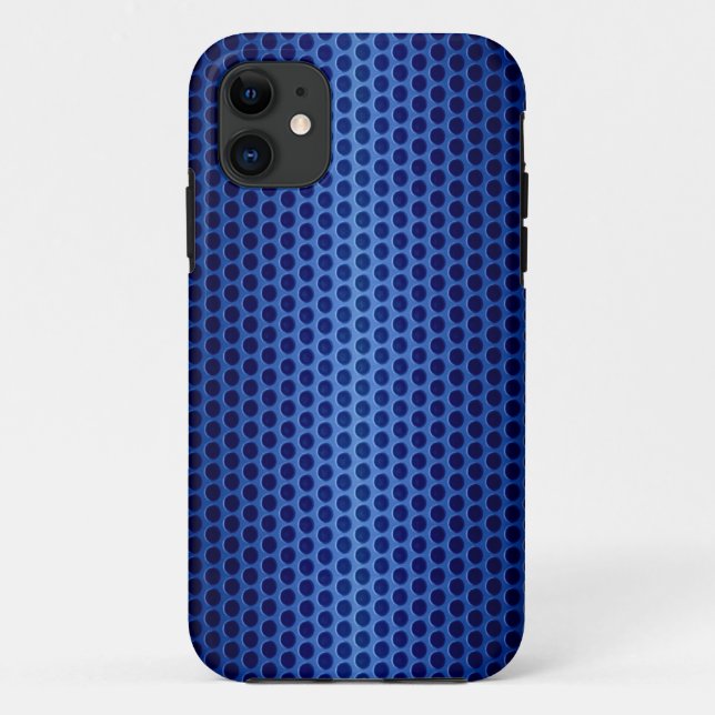 Blue Stainless Steel Metal Hole Case-Mate iPhone Case (Back)