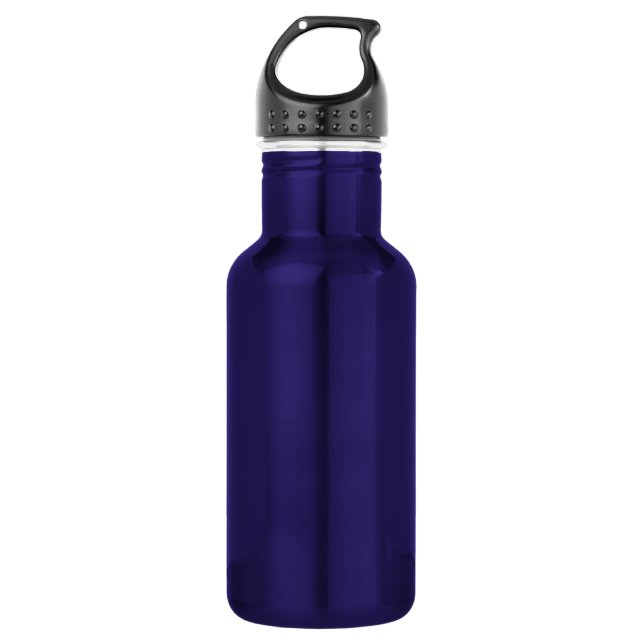 Blue Stainless Steel Water Bottle Personalised (Front)