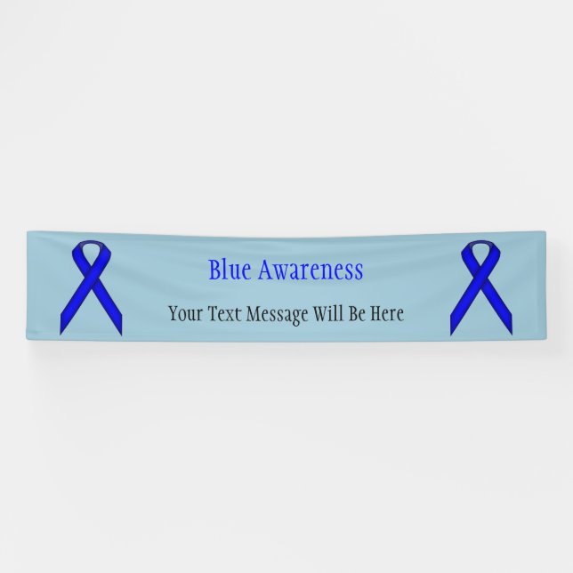 Blue Standard Ribbon by Kenneth Yoncich Banner (Horizontal)