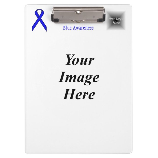 Blue Standard Ribbon Template by Kenneth Yoncich Clipboard (Front)