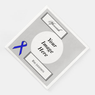 Blue Standard Ribbon Template by Kenneth Yoncich Napkin