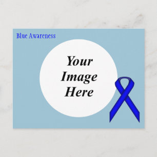 Blue Standard Ribbon Template by Kenneth Yoncich Postcard