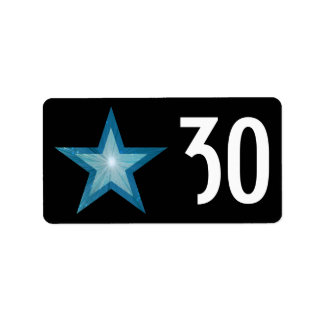 Blue Star 'Age' label medium black