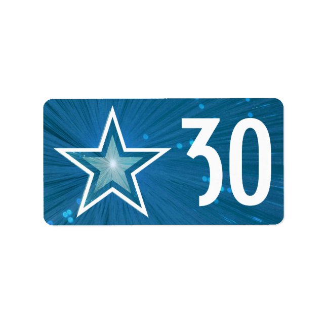 Blue Star 'Age' label medium white text (Front)