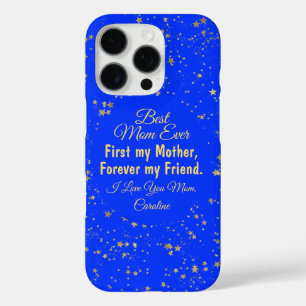 Blue Star Best Mum Ever Cute Modern Mothers Day iPhone 16 Pro Case